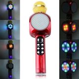 Vera Concept Store Tastech LED Işıkli Şarjlı Kablosuz Karaoke Mikrofon Bluetooth Hoparlör Ses Değiştirme Sd Kart USB Girişli Kırmızı TASTECHWS1816
