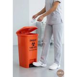 Vera Concept Store Tıbbi Atık Kovası 25 Litre Pedallı Tıbbi Atık Kutusu Slim Pedallı Çöp Kovası Atık Kutusu Turuncu