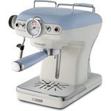 Vera Concept Store Vintage Espresso Kahve Makinesi Mavi 1389/15 - Süt Köpürtme Başlığı, 900 Watt, 0,9 Litre Çıkarılabilir Su Tankı, Çıkarılabilir Damlama Tepsisi ve Bard