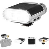 Vera Concept Store Vintage Z1 Retro Kamera Flaşı - Dslr ve Aynasız Kameralar Için Sıcak Ayakkabı Speedlite, Tip-C Hızlı Şarj, Ayarlanabilir Parlaklık, Çıkarılabilir Soft