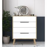 Vera Concept Store Vm Vertex Mobilya Flora Şifonyer 4 Çekmeceli Yatak Odası Bebek Odası Safir Meşe-Beyaz Safir Meşe-Beyaz