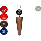 Vera Hediyelik Eşya 30 cm Ceviz Ahşap Konik Ayak Koltuk Ayağı Baza Ayağı Mobilya Ayağı Dolap Ayağı 3301000000741 - Kahverengi