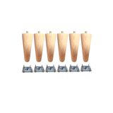 Vera Hediyelik Eşya 6'lı Ahşap Ayak Konik 12 Cm Koltuk Ayağı-baza-sehpa-mobilya Ayağı- Çap:4,6 Cm - 3301000000434