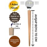 Vera Hediyelik Eşya 70 cm Doğal Ahşap Konik Masa Ayağı Sehpa Ayağı Ahşap Ayak (Aparat ve Vida Dahil) 3301000000833 - Ahşap Rengi