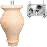 Vera Hediyelik Eşya Ahşap Gürgen Koltuk - Baza - Sehpa- Mobilya Ayağı- Uzunluk: 12 cm Çap: 7.5 cm - 3301000000411 - Rose - Gürgen Doğal