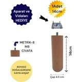 Vera Hediyelik Eşya Tekli 14 cm Oval Ahşap Ayak Bohem Tarz Koltuk Ayağı Baza Ayağı Tv Ünitesi Ayağı 3301000000884