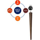 Vera Hediyelik Eşya Tekli Ceviz 37 cm Ahşap Ayak Konik Masa-Sandalye-Tabure- Sehpa Ayağı Çap:4,6cm 3301000000657 - Kahverengi