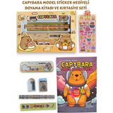 Vera House Capybara Sticker Hediyeli Boyama Kitaplı Kırtasiye Seti - Kahverengi