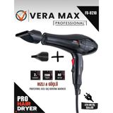Vera Max Profesyonel Turbo Fön Makinası 2500W 2 Isı 2 Hız Ayarı ile Güçlü Performans - Siyah
