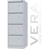 Vera Metal Kartoteks Klasör Dolabı Eko 4 Çekmeceli - Beyaz