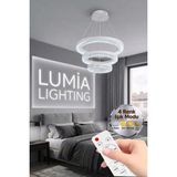 Vera Model Beyaz Kumandalı 3 Renk Modu Ledli Modern Salon Mutfak Çocuk Yatak Odası LED Avize