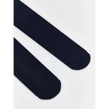Veracraft Kız Çocuk Dokulu Pamuklu Külotlu Çorap - Lacivert - 0 - 3 Ay