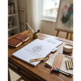 Veracraft Mandala Serisi Yetişkinler Için Boyama Kitabı - Premium Kalın Kağıt, Spiralli Meditasyon Defteri Floral Art Boyama Sayfaları ve Sürpriz Hediyeli - 1 - Beyaz