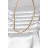 VeraGlobe Buğz cm 14K Gold Renk Yassı Yılan Zincir Model 45 cm Kadın Kolye - Buğz
