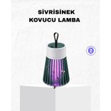VeraGlobe Buğz Şarjlı Mor Işıklı Sivrisinek Öldürücü Lamba – Sessiz ve Kimyasal Içermez