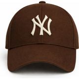 Verahed Ny New York Nakış Unisex Beyzbol Şapka Kadın Şapka Erkek Şapka Yazlık Şapka - Kahverengi - Standart