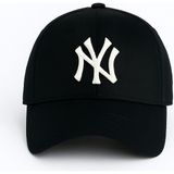 Verahed Ny New York Nakış Unisex Beyzbol Şapka Kadın Şapka Erkek Şapka Yazlık Şapka - Siyah - Standart