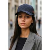 Verahed Unisex Ayarlanabilir Desen ve Motifli Siyah G Şapka Spor Şapka - Lacivert - Standart