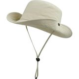 Verahed Yazlık Katlanabilir Geniş Siperlikli Bej Safari Kovboy Şapkası Unisex Fötr Bucket Balıkçı Şapka - Standart