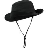 Verahed Yazlık Katlanabilir Geniş Siperlikli Siyah Safari Kovboy Şapkası Unisex Fötr Bucket Balıkçı Şapka - Standart