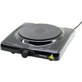 Veralya Siyah Tek Gözlü Elektrikli Ocak Hotplate 1500W Ayarlanabilir Termostat Kolay Temizlenebilir Uyarı Lambası LX-7115 - Gümüş