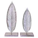 Veramaya Defne Yaprağı Lame 31x15x9 cm 2'li Dekor