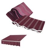 Veranda çadırı için yedek bez, 12 x 10 ayak, %100 polyester, güneş koruması, geri çekilebilir tente için yedek bez (sadece kanvas) (6 x 3 m (20 x 10 ft)