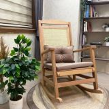 Veranda Minderli Sallanan Sandalye, Kahve, Naturel Ayak
