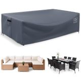 Veranda Mobilya Kılıfları Su Geçirmez Sehpa Örtüsü, Ağır Hizmet Tipi Dayanıklı Dikdörtgen Dış Mekan Sehpa Örtüsü, 100 U x 60 G x 40 Y cm, Gri