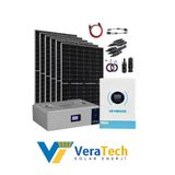 Veratech Bahçe Evi Solar Paketi | 5Kw Lityum Akü, 6,2Kva İnverter