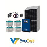 Veratech Güneş Enerjisi Bağ Evi Solar Paketi 5Kva İnverter 400W Güneş Paneli 100Ah Jel Akü