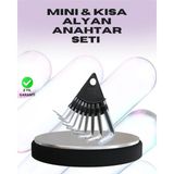 Veraura Lifestyle 9 Parça Alyan Anahtar Seti Farklı Metrik Ölçü Pratik Taşıma