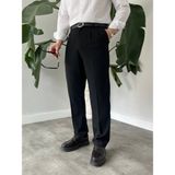 Veraura Lifestyle Erkek Beli Lastikli Pileli Rahat Kesim Kumaş Pantolon - Siyah