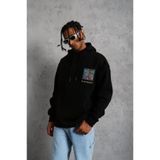 Veraura Lifestyle Erkek Patel Six Baskılı Kapüşonlu Sweat - Siyah 92689