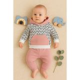 Veraura Lifestyle Minik Ayıcıklar Desenli 2'li % 100 Pamuk Kız Bebek Takımı - 9 - 12 Ay - Pembe