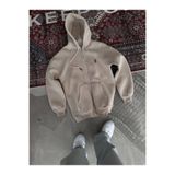 Veraura Lifestyle Oversize Tam Fermuarlı Uzun Kol Hırka - Bej 131873