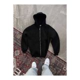 Veraura Lifestyle Oversize Tam Fermuarlı Uzun Kol Hırka - Siyah 131806