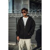 Veraura Lifestyle Oversize Tam Fermuarlı Uzun Kol Hırka - Siyah S 131252