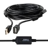 Veraura Lifestyle PM-11955 10 Metre Usb-A 2.0 Dişi Erkek Uzatma Kablosu Siyah