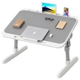 Veraura Lifestyle SN-29698 Çok Fonksiyonlu Katlanabilir Yatak Koltuk Laptop Masası Yükseklik ve Açı Ayarlı Gri 60X40CM