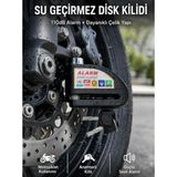 Veraura Lifestyle Suya Dayanıklı 110DB Alarmlı Çelik Disk Kilidi Yeni Nesil