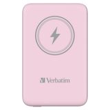 Verbatim 10.000 mAh Manyetik Kablosuz (MagSafe) Powerbank – 15W Kablosuz + 20W PD, Pembe, Kablo Dahil