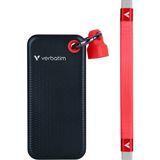 Verbatim 256GB Pocket Mini Taşınabilir SSD USB 3.2 - 1000MB/S-1000MB/S Siyah/kırmızı Kablo Dahil (32417)