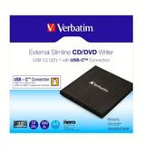 VERBATİM SLIMLINE USB 3.2 Gen 1/ USB-C CD/DVD HARİCİ YAZICI