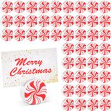 Vercraft 50 Adet Mini Noel Şeker Yer Kartı Tutucuları 1.5 '' Ahşap Noel Masa Numarası Tutucu Ahşap Masa Burcu Resim Tutucu Standı Noel Masa Dekor Parti Hediyeleri için
