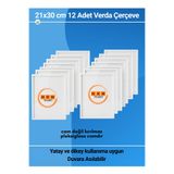 Verda Çerçeve 12 Adet A4 21X30 CM Beyaz Fotoğraf Çerçevesi Diploma Sertifika Çerçevesi