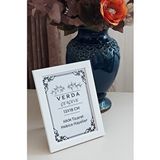 Verda Çerçeve 13x18 Cm Fotoğraf Çerçevesi! Ahşap Ayaklı Pvc Camlı Dekoratif Masaüstü Çerçeve! Beyaz Renk