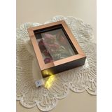 Verda Çerçeve 15X20X5 Cm Dikey Ledli Anı Çerçevesi! Yeni Moda Çiçek Anı Çerçevesi! İsteme Çiçeği Derin Gül Kutusu