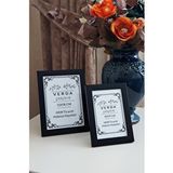 Verda Çerçeve 2 Li Çerçeve 10x15 Cm Ve 13x18 Cm Fotoğraf Çerçevesi! Ahşap Ayaklı Pvc Camlı Dekoratif Çerçeve! Siyah Renk!