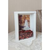 Verda Çerçeve 21X30 Cm Verda Beyaz Anı Çerçevesi-Gelin Çiçeği Tasarımınız Için! Ekstra Derin 8 Cm